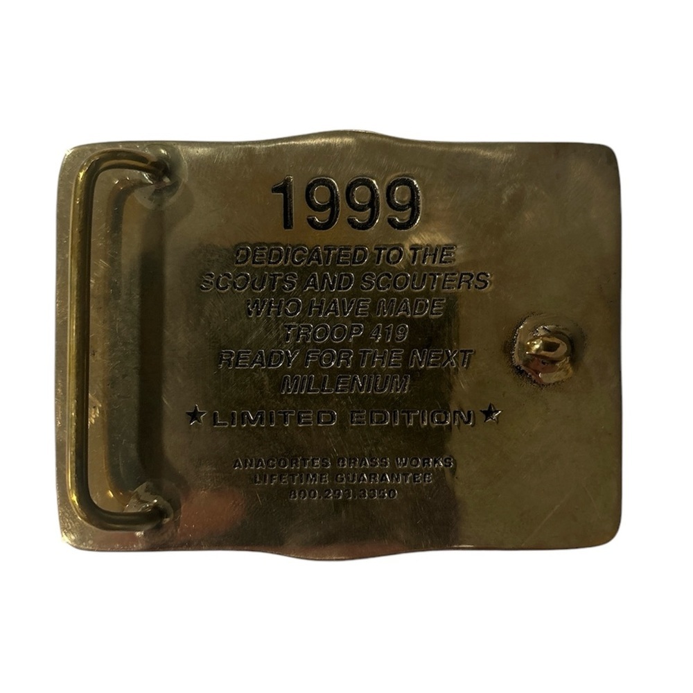 Vintage Boy Scout Brass Belt Buckle - Picture 2 of 2